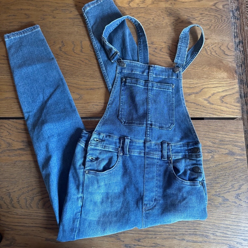 We The‎ Free Skinny Free People MidRiseIndigo Denim Overalls
